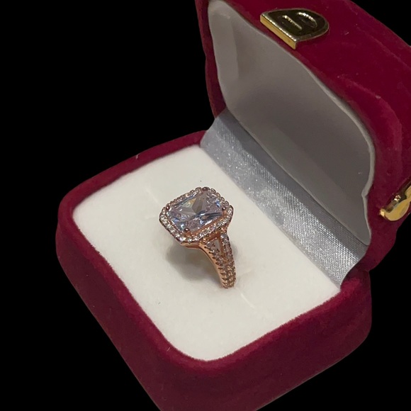 Rose gold stamped 925 ring approximately size 5.5 - Picture 7 of 10